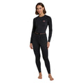 Jet Black - Side - Animal Womens-Ladies Piste Base Layer Leggings