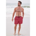 Dark Burgundy - Front - Mountain Warehouse Mens Aruba Swim Shorts