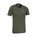 Dark Khaki - Side - Mountain Warehouse Mens Aero II IsoCool T-Shirt