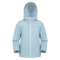 Pale Blue - Front - Mountain Warehouse Childrens-Kids Water Resistant Soft Shell Jacket