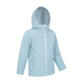 Pale Blue - Side - Mountain Warehouse Childrens-Kids Water Resistant Soft Shell Jacket