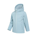 Pale Blue - Lifestyle - Mountain Warehouse Childrens-Kids Water Resistant Soft Shell Jacket