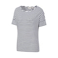 Navy-White - Back - Mountain Warehouse Womens-Ladies Kynance Striped Loose Fit T-Shirt