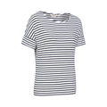 Navy-White - Side - Mountain Warehouse Womens-Ladies Kynance Striped Loose Fit T-Shirt