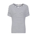 Navy-White - Front - Mountain Warehouse Womens-Ladies Kynance Striped Loose Fit T-Shirt