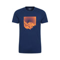 Navy - Front - Mountain Warehouse Mens Sunrise Organic T-Shirt