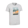 Light Grey - Side - Mountain Warehouse Mens Bike Organic Cotton T-Shirt