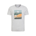 Light Grey - Front - Mountain Warehouse Mens Bike Organic Cotton T-Shirt