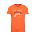 Orange - Front - Mountain Warehouse Mens Adventure Begins Organic Cotton T-Shirt