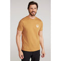 Mustard - Front - Mountain Warehouse Mens Valley Organic T-Shirt