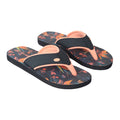 Burnt Orange - Front - Animal Womens-Ladies Swish Autumn Leaf Recycled Flip Flops