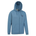 Blue - Lifestyle - Mountain Warehouse Mens Circle Mountain Drawcord Full Zip Hoodie