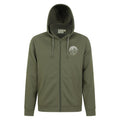 Khaki Green - Front - Mountain Warehouse Mens Circle Mountain Drawcord Full Zip Hoodie