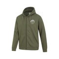 Khaki Green - Lifestyle - Mountain Warehouse Mens Circle Mountain Drawcord Full Zip Hoodie