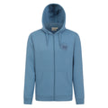 Blue - Front - Mountain Warehouse Mens Circle Mountain Drawcord Full Zip Hoodie