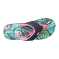 Green - Back - Animal Childrens-Kids Swish Tropical Leaves Recycled Flip Flops