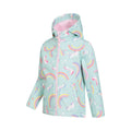 Mint - Side - Mountain Warehouse Childrens-Kids Exodus II Unicorn And Rainbow Water Resistant Soft Shell Jacket