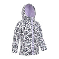 Cream-Black - Side - Mountain Warehouse Childrens-Kids Exodus II Leopard Print Water Resistant Soft Shell Jacket