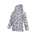 Cream-Black - Lifestyle - Mountain Warehouse Childrens-Kids Exodus II Leopard Print Water Resistant Soft Shell Jacket