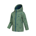 Green - Lifestyle - Mountain Warehouse Childrens-Kids Exodus II Dinosaurs Water Resistant Soft Shell Jacket