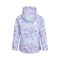 Magic Purple - Back - Mountain Warehouse Childrens-Kids Exodus II Tie Dye Water Resistant Soft Shell Jacket