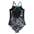 Jet Black - Back - Animal Womens-Ladies Zora Strappy One Piece Swimsuit