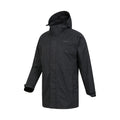 Black - Side - Mountain Warehouse Mens Westport Long Waterproof Jacket