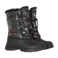 Jet Black - Close up - Mountain Warehouse Childrens-Kids Whistler Adaptive Stars Snow Boots