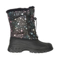 Jet Black - Lifestyle - Mountain Warehouse Childrens-Kids Whistler Adaptive Stars Snow Boots