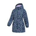 Dusky Purple - Lifestyle - Mountain Warehouse Childrens-Kids Dale Leopard Print Lightweight Waterproof Jacket