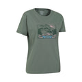 Khaki Green - Lifestyle - Mountain Warehouse Womens-Ladies Sunrise Organic Loose Fit T-Shirt