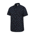 Dark Blue - Side - Mountain Warehouse Mens Preston Illustration Sailboat Shirt