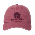 Burgundy - Side - Animal Womens-Ladies Emily Logo Organic Baseball Cap