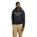 Charcoal - Side - Animal Mens River Logo Organic Hoodie