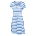 Bright Blue - Side - Mountain Warehouse Womens-Ladies Contrast Striped Skater Dress