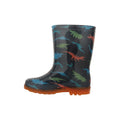 Bright Blue - Side - Mountain Warehouse Childrens-Kids Splash Dinosaur Light Up Wellington Boots