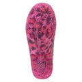 Pink - Pack Shot - Mountain Warehouse Childrens-Kids Splashed Leopard Print Flashing Lights Wellington Boots