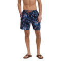 Pink - Side - Animal Mens Deep Dive Leaf Print Boardshorts