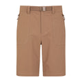 Dark Beige - Front - Mountain Warehouse Mens Grassland Belted Shorts