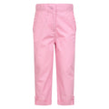 Pink - Front - Mountain Warehouse Childrens-Kids Shore Capri Trousers