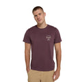 Burgundy - Front - Animal Mens Jacob Organic T-Shirt