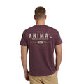 Burgundy - Back - Animal Mens Jacob Organic T-Shirt