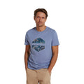 Blue - Front - Animal Mens Jacob Organic T-Shirt