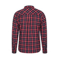 Active Red - Back - Mountain Warehouse Mens Trace Flannel Long-Sleeved Shirt