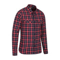 Active Red - Side - Mountain Warehouse Mens Trace Flannel Long-Sleeved Shirt