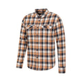 Mustard - Side - Mountain Warehouse Mens Trace Flannel Long-Sleeved Shirt