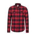 Red - Front - Mountain Warehouse Mens Trace Flannel Long-Sleeved Shirt