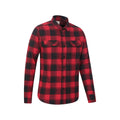 Red - Side - Mountain Warehouse Mens Trace Flannel Long-Sleeved Shirt