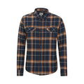 Bright Blue - Front - Mountain Warehouse Mens Trace Flannel Long-Sleeved Shirt