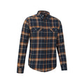 Bright Blue - Side - Mountain Warehouse Mens Trace Flannel Long-Sleeved Shirt